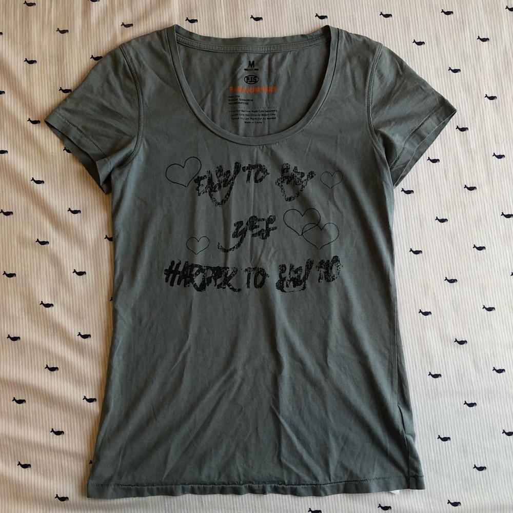 Parajumpers short sleeve top greyish green size M